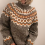 Women Cotton Wool Turtleneck Sweater Ribbed