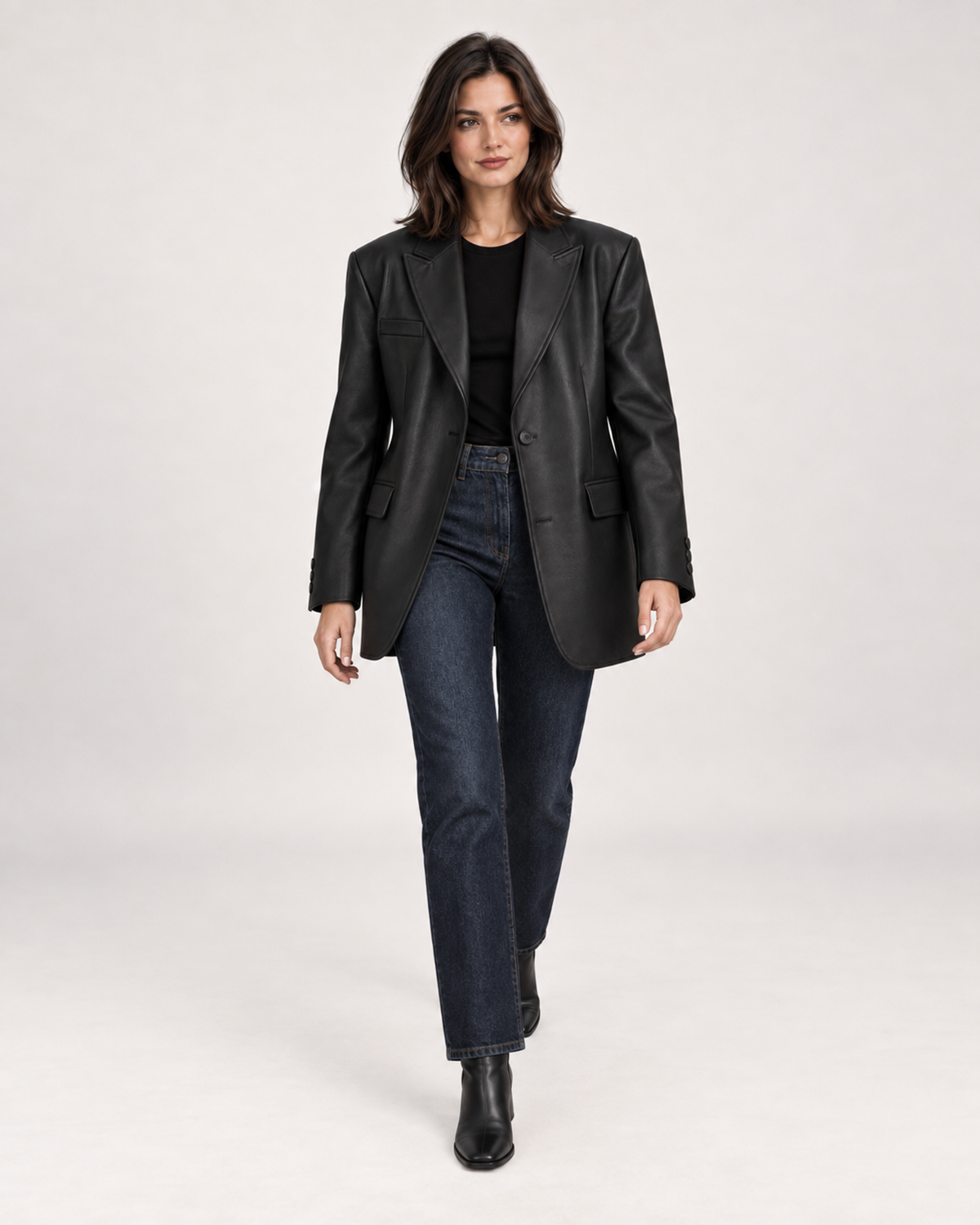 Oversized Blazer Women Longline Single Button | Faye