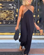 Liora | Maxi Cross Neck Dress | Open Back, Special Occasions