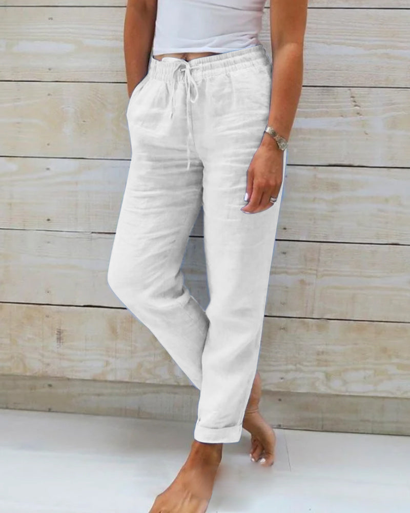 Jade | Women's Casual Trousers | Elasticated Waist, All-Day Comfort | 6 Colours