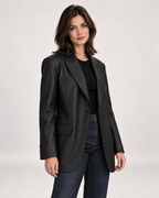 Oversized Blazer Women Longline Single Button | Faye