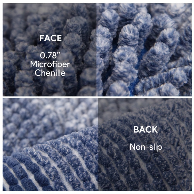 Valentina | Bath Mat | Chenille, Non-Slip, Quick-Dry | Bathroom & Entrance