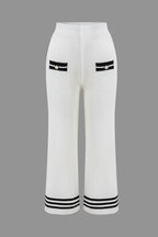 Wynne | Women's Knit Two-Piece Set | Cropped Cardigan & Wide-Leg Pants