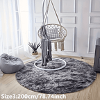 Delphine | Round Plush Rug | Tie-Dye, Soft & Non-Slip | Living Room, Bedroom