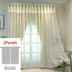 Saoirse | Embroidered Curtain Panels | Elf & Fairy Design, Light-Filtering | Set of 2 with Rings