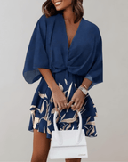 Eira | Midi Dress | Batwing Sleeve, V-Neck | Women's Spring Summer