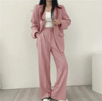 Ondine | Women's Blazer & Straight-Leg Trouser Set | Solid Color