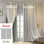 Saoirse | Embroidered Curtain Panels | Elf & Fairy Design, Light-Filtering | Set of 2 with Rings