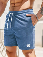 Mens Shorts Corduroy Look Lightweight Straight Fit Casual Wear