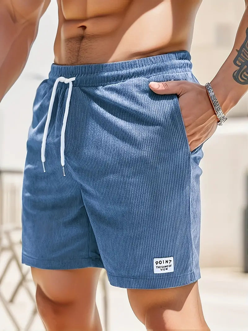 Mens Shorts Corduroy Look Lightweight Straight Fit Casual Wear