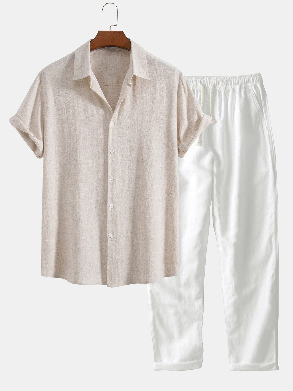 Ivy | Men's Summer Outfit Set | Linen Shirt & Trousers | Lightweight, Relaxed Fit