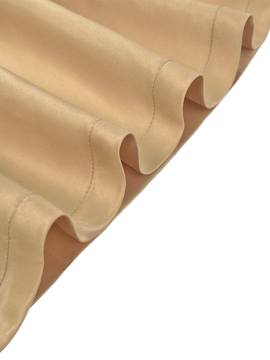 Lena | Maxi Dress | A-Line, High Waist, V-Neck, Long Sleeve | Pleated