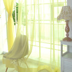 Zinnia | Voile Curtains | Floral, Transparent, Eyelet | 200x100cm, Set of 2