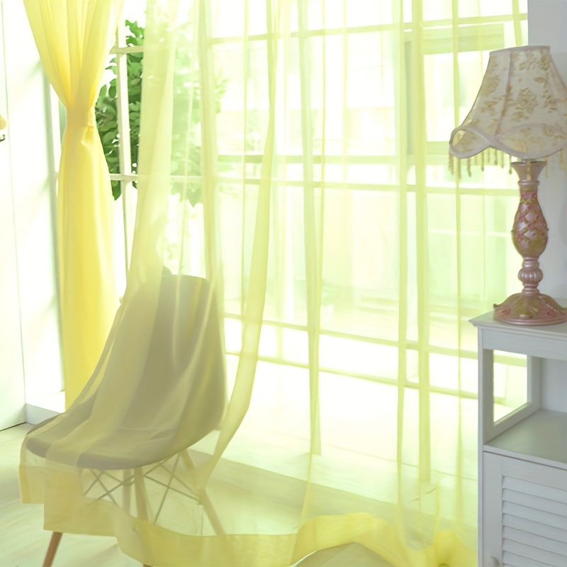 Zinnia | Voile Curtains | Floral, Transparent, Eyelet | 200x100cm, Set of 2
