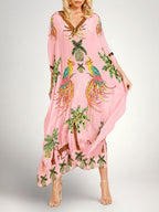 Anouk | Tropical Print Dress | Drop Shoulder, Coconut Tree | Loose Fit