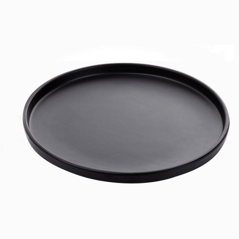 Ondina | Melamine Dinnerware Set | 16-Piece Farm Style | Gray, Black, Green