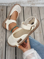 Orthopedic sandals women | Linen Mesh Closed Toe Casual Lightweight