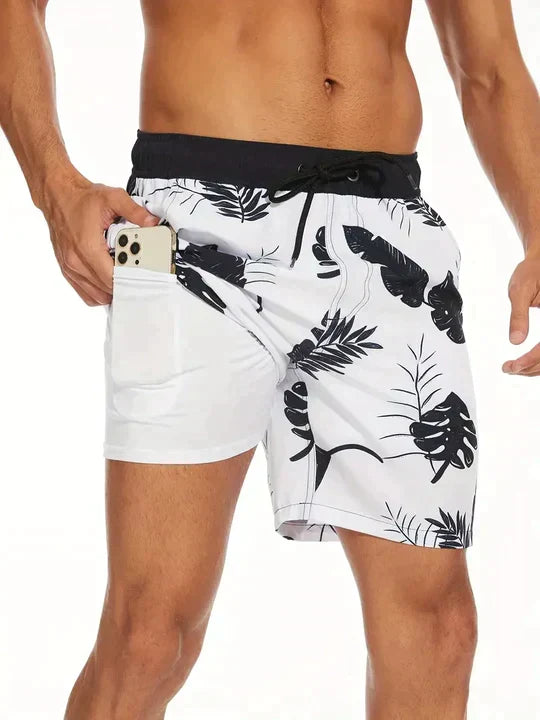 Mens Swim Shorts Compression Lined Quick Dry Lightweight Athletic Fit