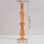 Indra | Glass Candlestick Set | Minimalist Table Decor | Lacquered, Romantic