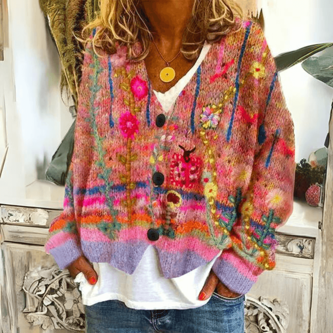 Women knit cardigan slim fit lightweight soft knitwear