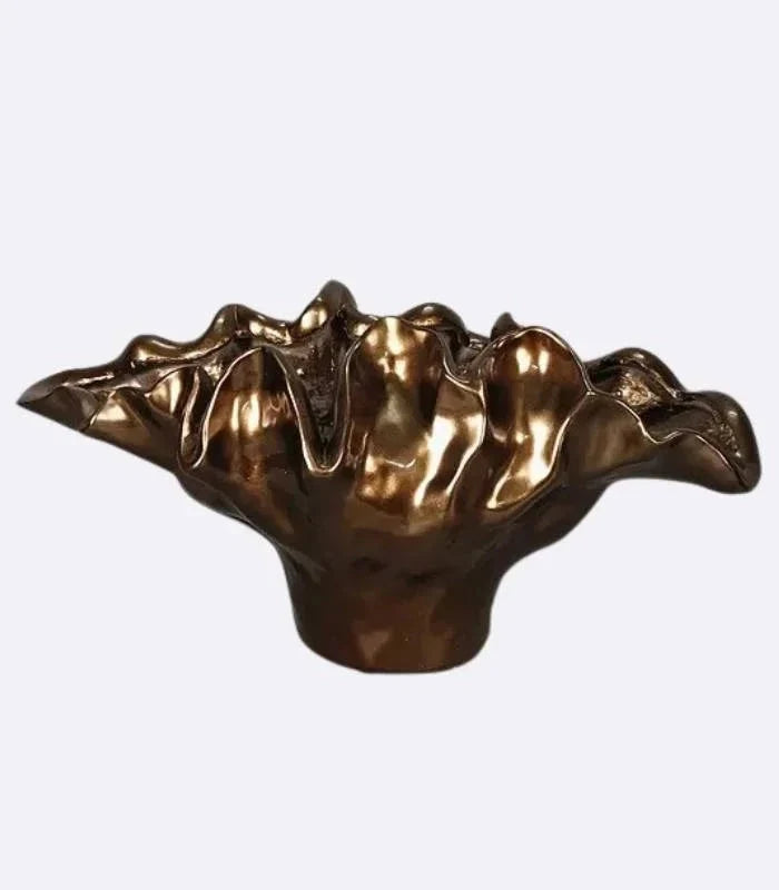 Decorative Bowl | Bronze Resin, Tabletop Vase | Delphine