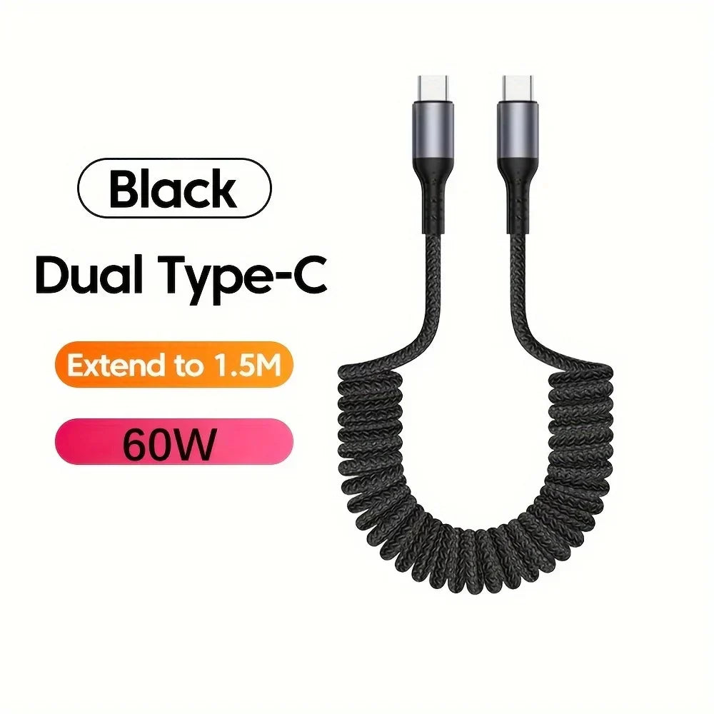 Esma | USB-C Charging Cable | 100W Fast Charge, Spring Design | Buy 1 Get 1 Free