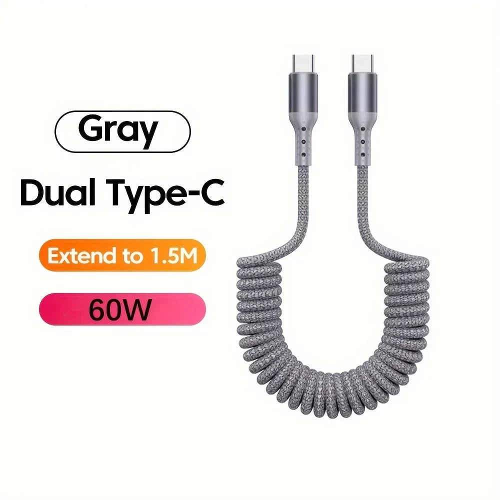 Esma | USB-C Charging Cable | 100W Fast Charge, Spring Design | Buy 1 Get 1 Free