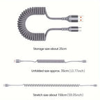 Esma | USB-C Charging Cable | 100W Fast Charge, Spring Design | Buy 1 Get 1 Free