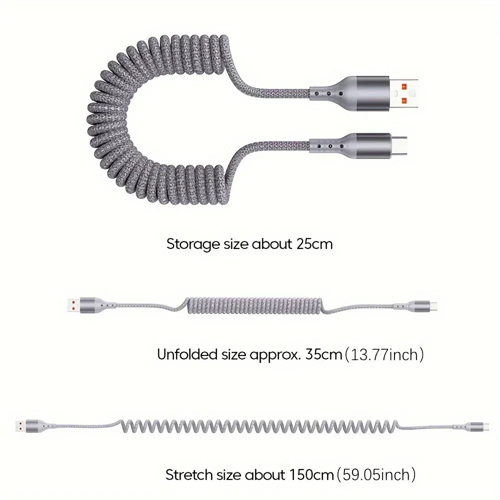 Esma | USB-C Charging Cable | 100W Fast Charge, Spring Design | Buy 1 Get 1 Free