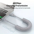Esma | USB-C Charging Cable | 100W Fast Charge, Spring Design | Buy 1 Get 1 Free