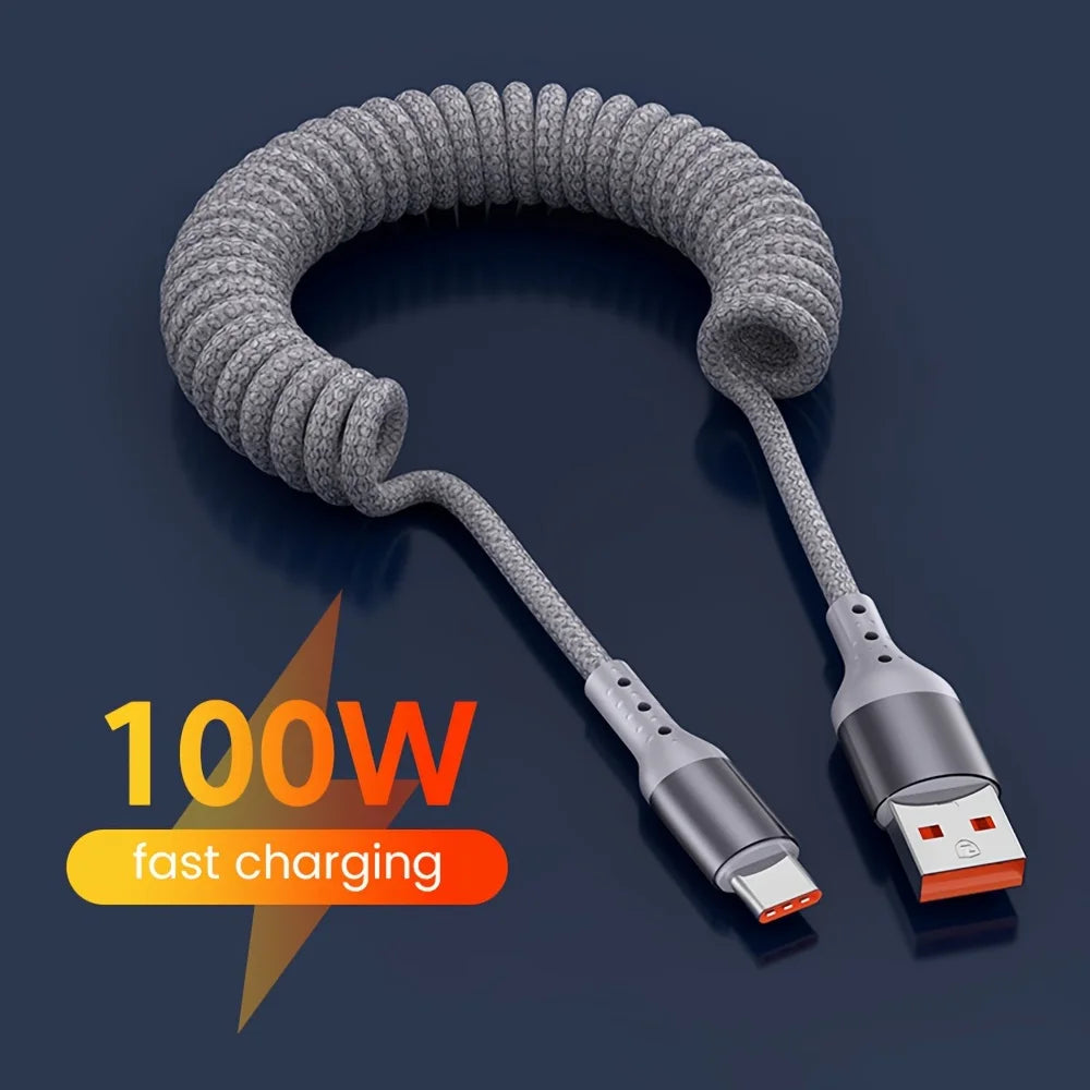Esma | USB-C Charging Cable | 100W Fast Charge, Spring Design | Buy 1 Get 1 Free