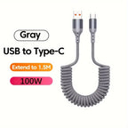 Esma | USB-C Charging Cable | 100W Fast Charge, Spring Design | Buy 1 Get 1 Free