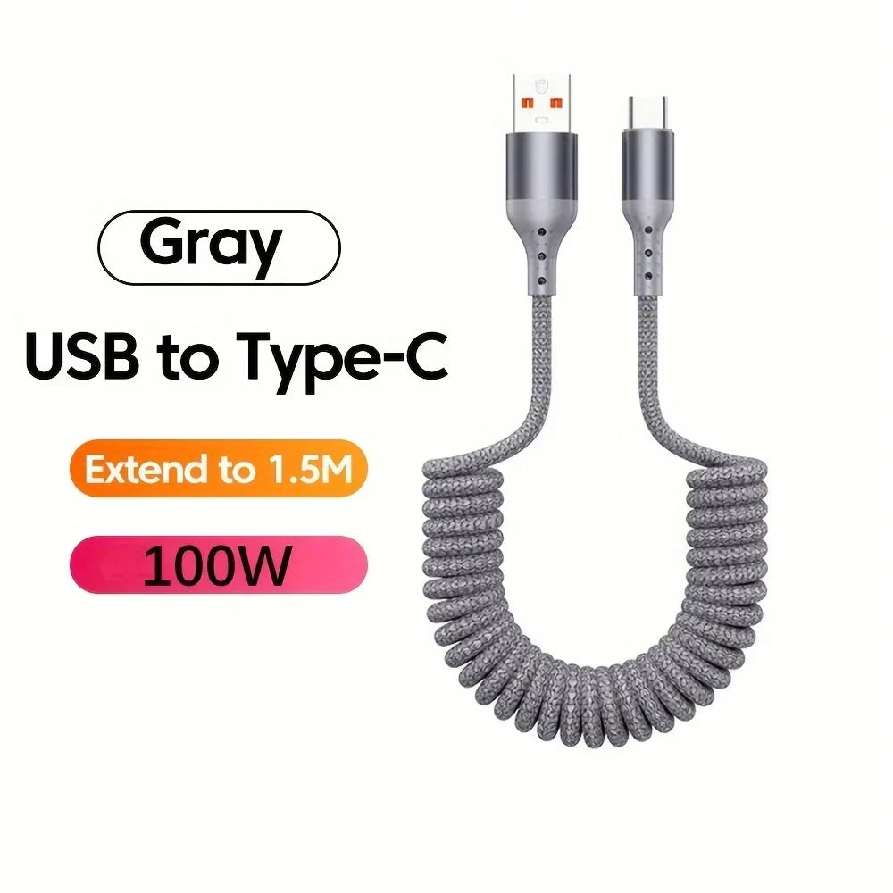 Esma | USB-C Charging Cable | 100W Fast Charge, Spring Design | Buy 1 Get 1 Free