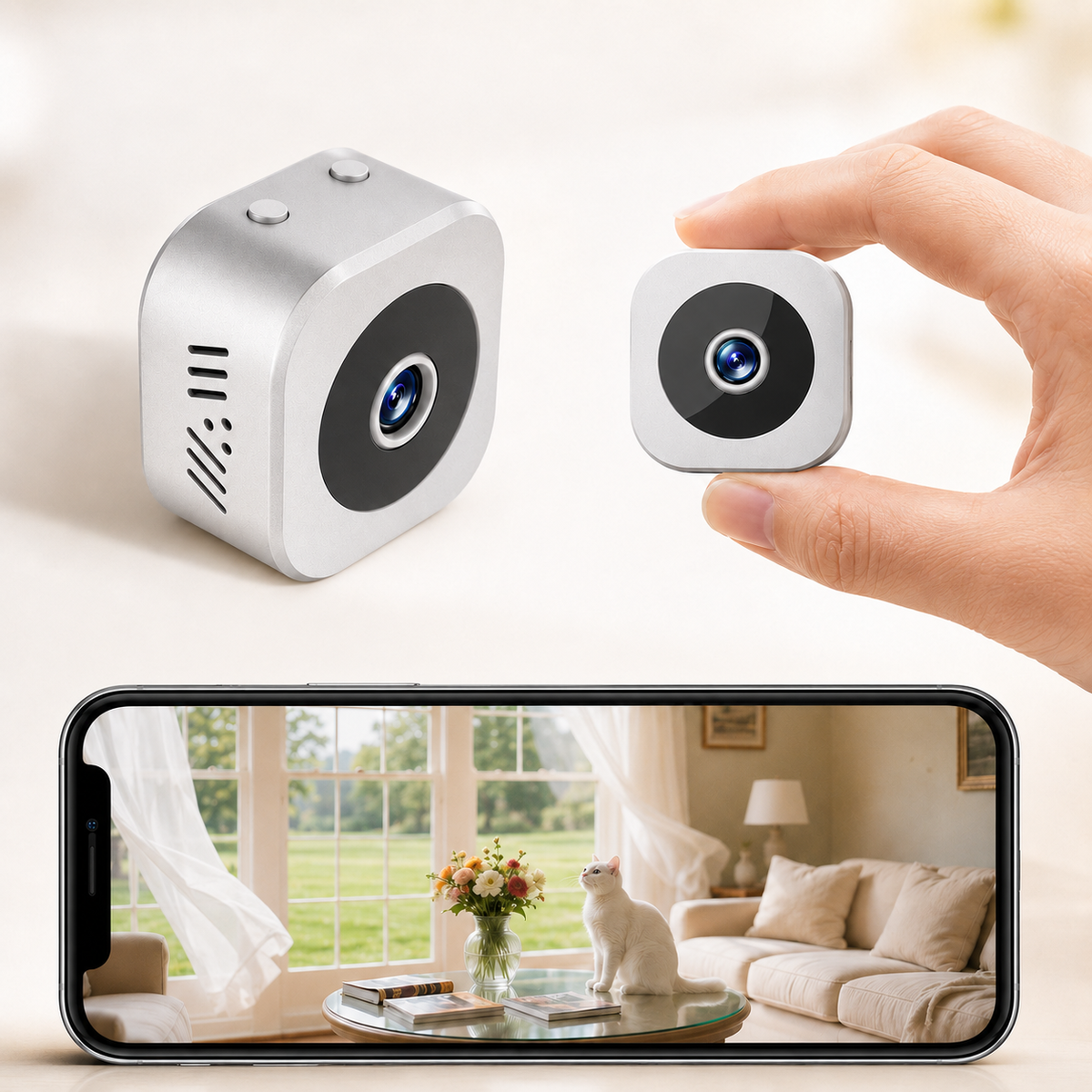 Clea | Security Camera | 1080P HD, Night Vision, Wireless | Magnetic Mount