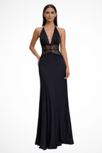 Mila | Women's Halter Neck Backless Maxi Dress | Wedding Guest