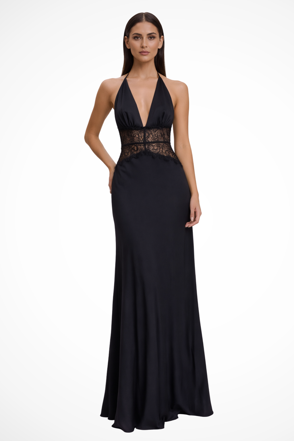 Mila | Women's Halter Neck Backless Maxi Dress | Wedding Guest