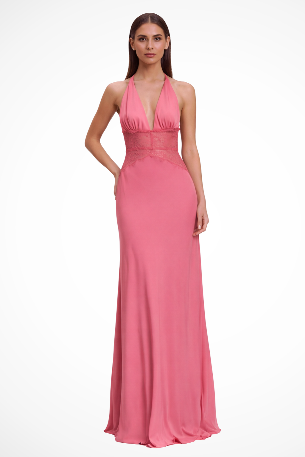 Mila | Women's Halter Neck Backless Maxi Dress | Wedding Guest