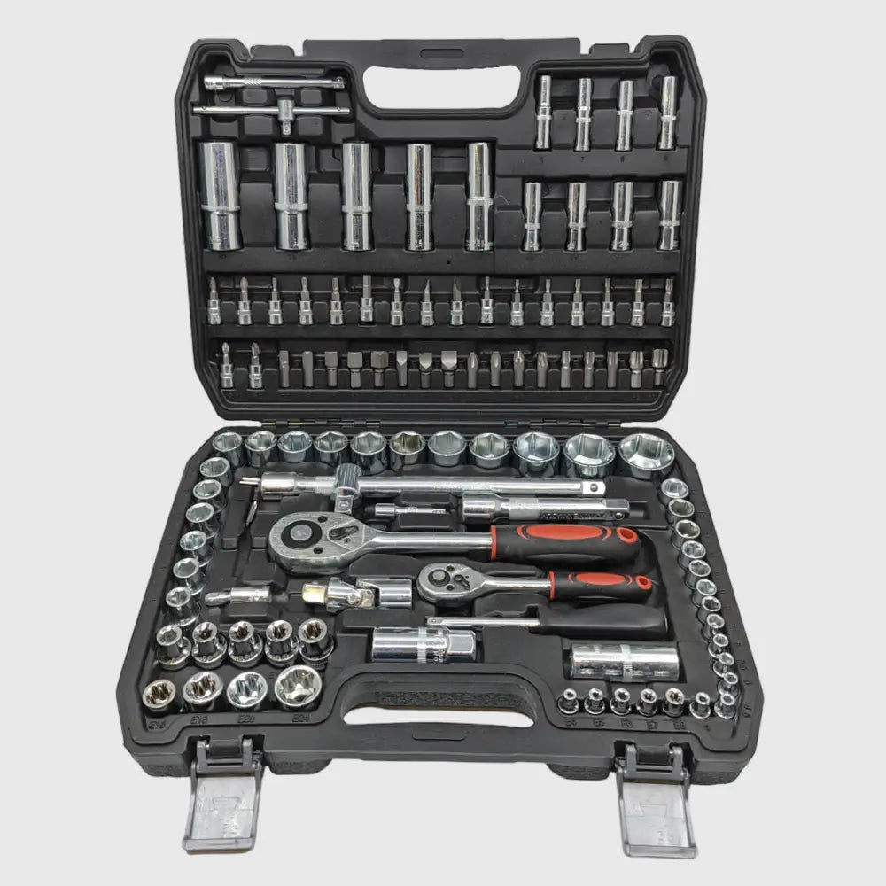 Iris | 108-Piece Ratchet Socket Set | Chrome Vanadium, 1/2" & 1/4" Drive | Torx Included