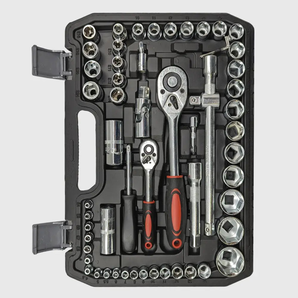 Iris | 108-Piece Ratchet Socket Set | Chrome Vanadium, 1/2" & 1/4" Drive | Torx Included