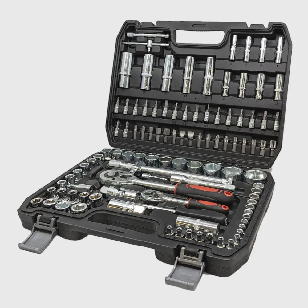 Iris | 108-Piece Ratchet Socket Set | Chrome Vanadium, 1/2" & 1/4" Drive | Torx Included