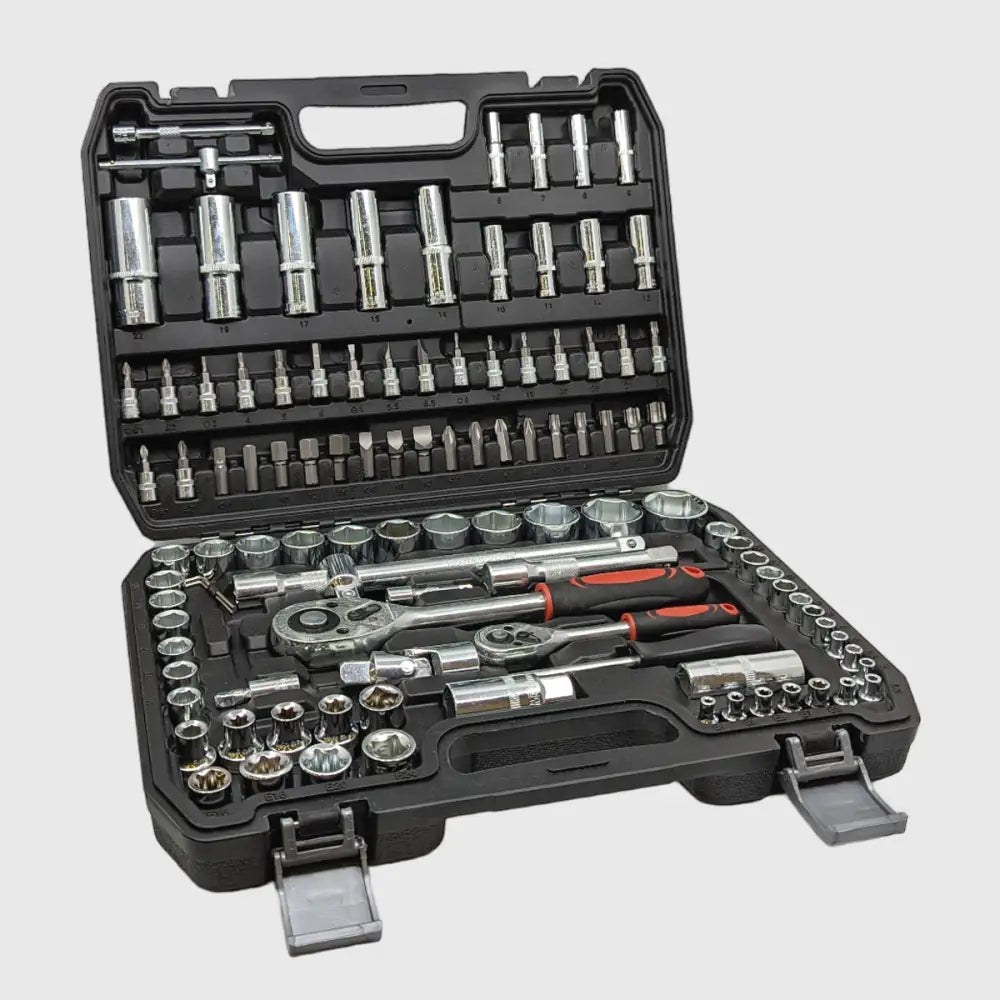 Iris | 108-Piece Ratchet Socket Set | Chrome Vanadium, 1/2" & 1/4" Drive | Torx Included