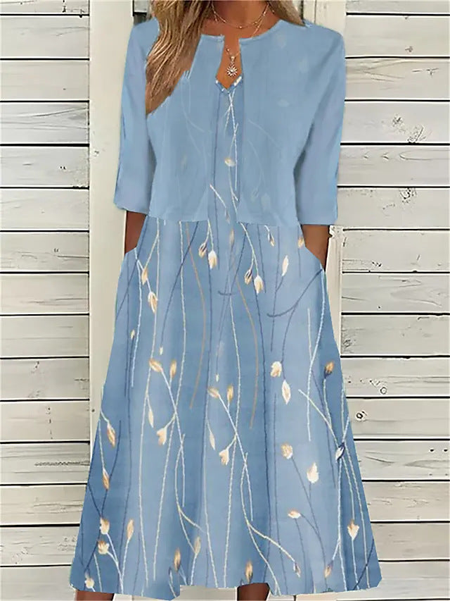 Jolie | Two Piece Midi Dress | Flowy Skirt Set, Flattering Fit | Women