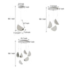 Leah | Pendant Lamp | Minimalist Half Moon, White | 1/3/6-Light