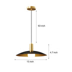 Kaia | Pendant Lamp | Mid-Century Brass, White Glass Shade | 1-Light E27