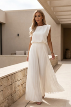 Neela | Women's Two-Piece Set | Wide-Leg Trousers, Sleeveless Top