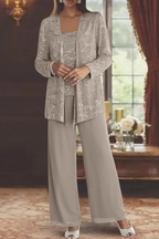 Lena | Women's Evening Set | Three-Piece, Wide-Leg Trousers | XS–2XL
