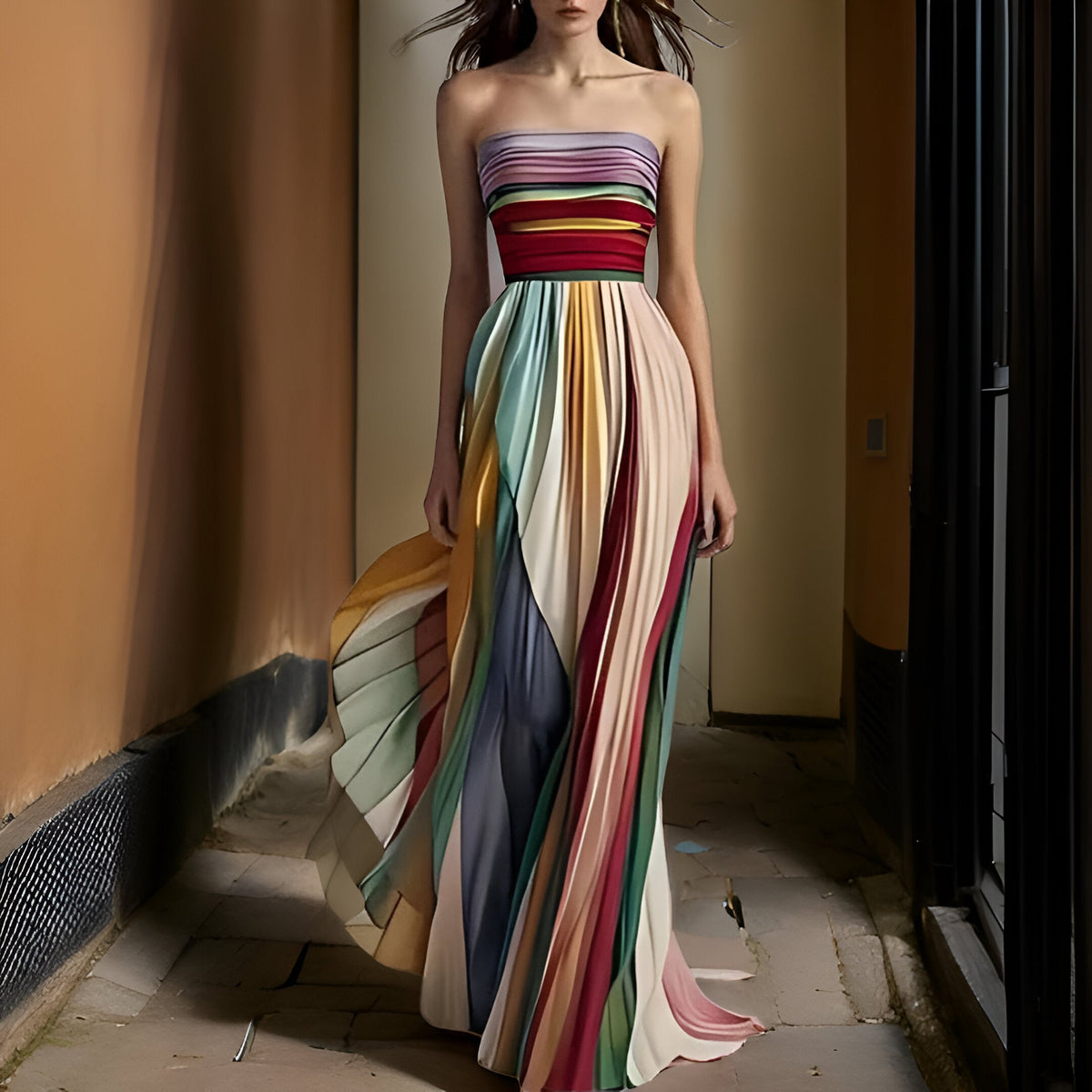 Summer Dress Womens Long Casual Maxi Multicolour