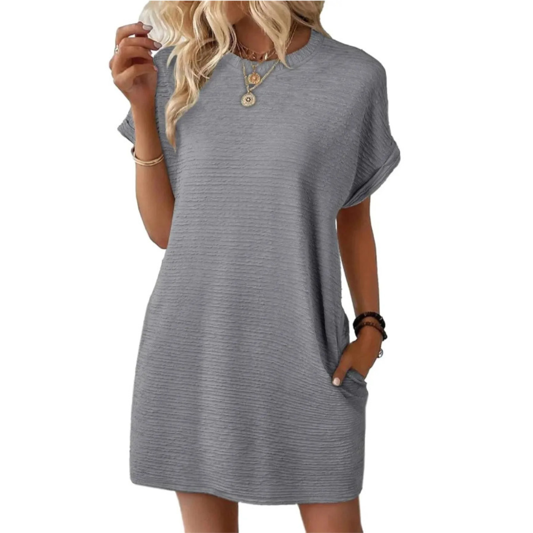 Women A-Line Dress Round Neck
