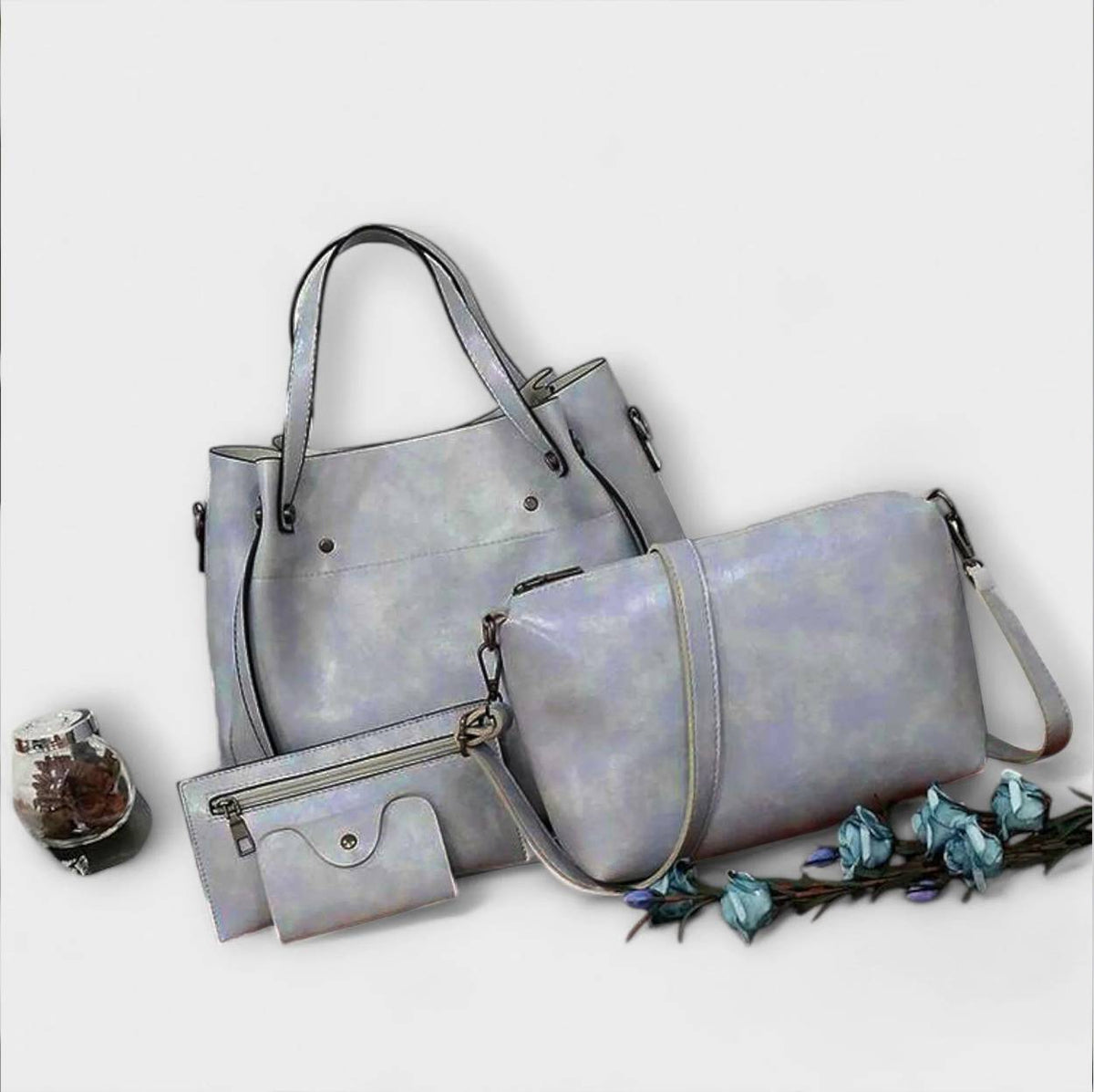 Women 4 Piece Bag Set Vintage