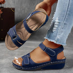 Linnea | Wedge Sandals | Orthopedic, Adjustable Strap, Contoured Footbed